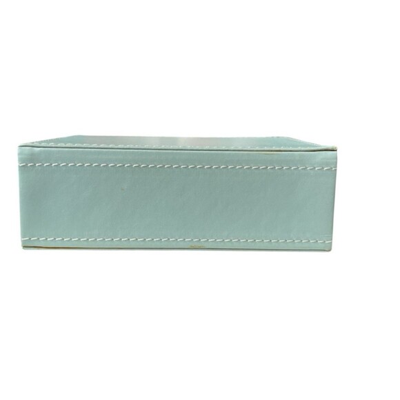 Swing Design Leatherette Jewelry Box Nova Blue Mist Velvet Lined 9 x 5 x 2" - Picture 5 of 7